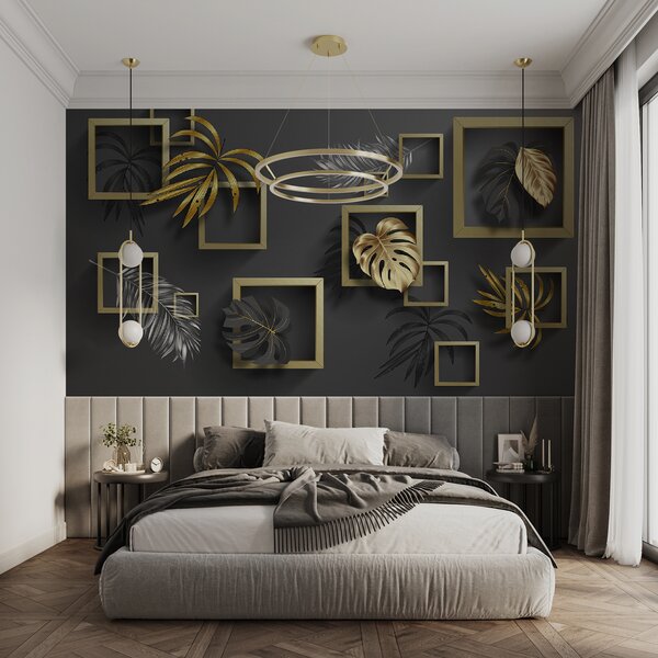 Fototapeta Elegantní zeleň v geometrické harmonii, 3D fototapety, Populární fototapety, u77858 - Tapeko.co.cz