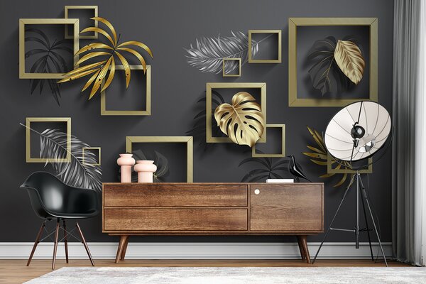Fototapeta Elegantní zeleň v geometrické harmonii, 3D fototapety, Populární fototapety, u77858 - Tapeko.co.cz