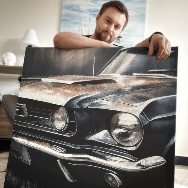 Designový obraz na plátně Galloping American Dream - 50x50 cm