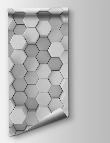 Fototapeta Skupina bílých šestiúhelníků, 3D fototapety, Populární fototapety, u77886 - Tapeko.co.cz