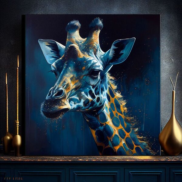 Dekorativní obraz na plátně - PREMIUM ART - Towering Majesty of Giraffe - 80x80 cm