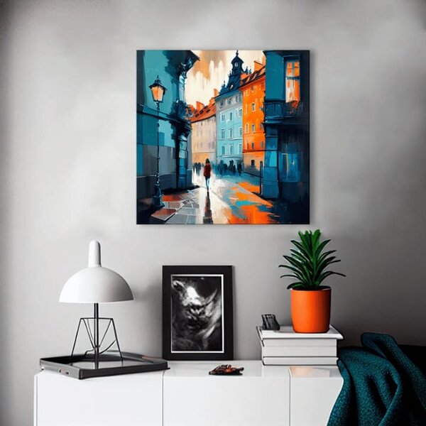 Designový obraz na plátně Praha v srdci Evropy - 60x60 cm