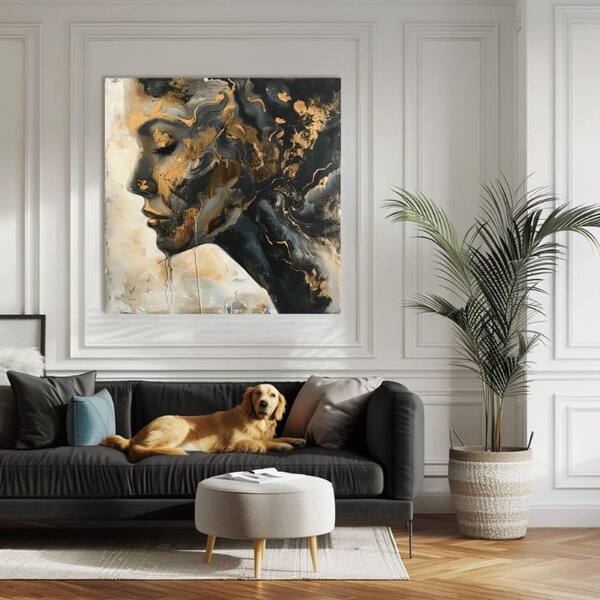 Elegantní obraz meditace ženy - 60x60 cm