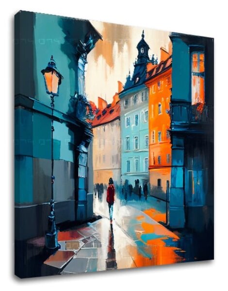 Designový obraz na plátně Praha v srdci Evropy - 60x60 cm