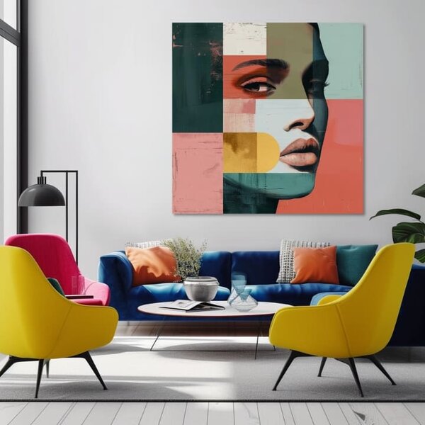 Elegantní obraz ženského pohledu na svět - 60x60 cm