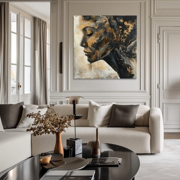 Elegantní obraz meditace ženy - 60x60 cm