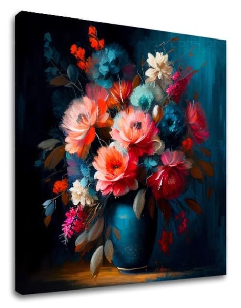 Designový obraz na plátně Kvetoucí v barvách lásky 60x60 cm