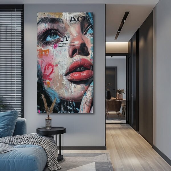 Elegantní obraz ženy Barvy ulice - 50x100 cm