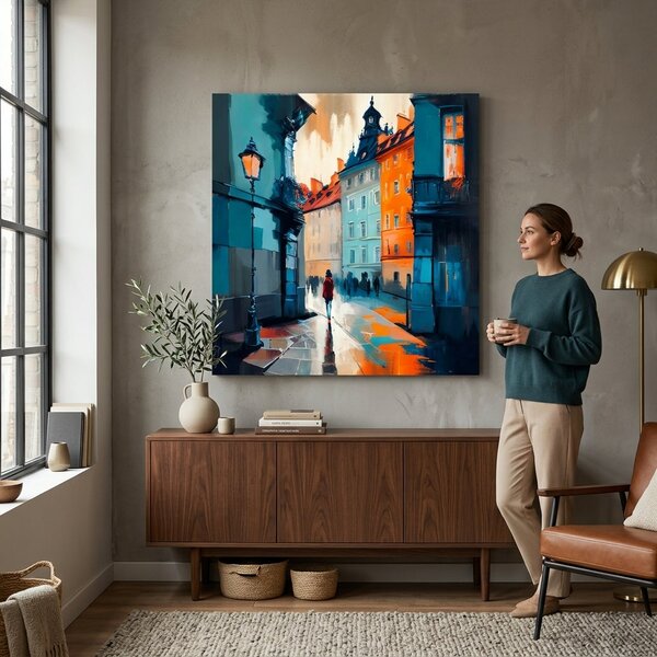 Designový obraz na plátně Praha v srdci Evropy - 60x60 cm