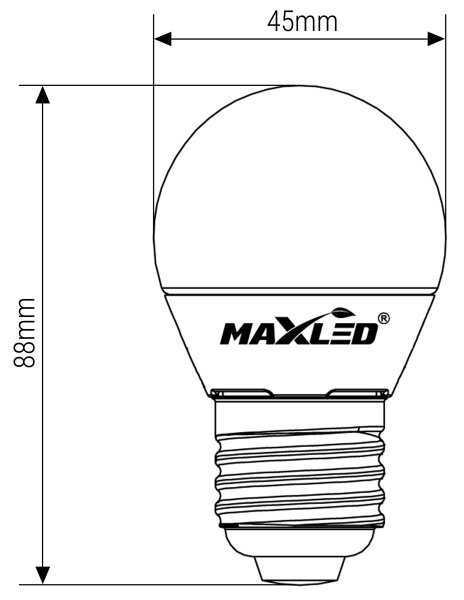 LED Žárovka G45 E27/8W/230V 4000K