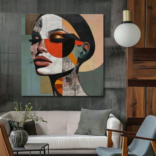 Elegantní obraz ženy Harmonie tvarů - 60x60 cm
