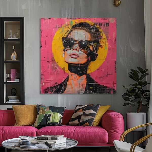 Elegantní obraz ženy Influencer - 60x60 cm