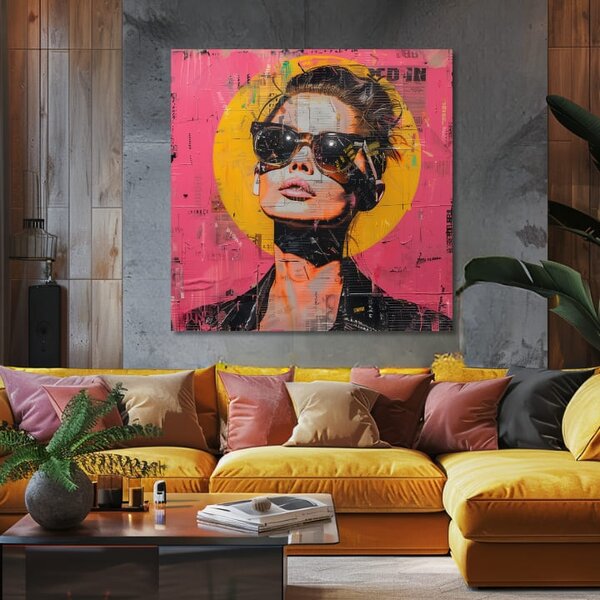 Elegantní obraz ženy Influencer - 60x60 cm