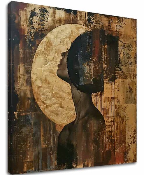 Elegantní obraz ženy Moon Reflection - 60x60 cm