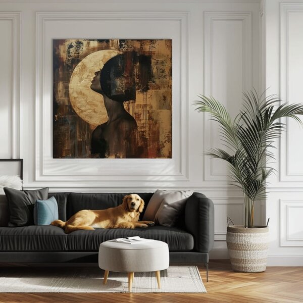 Elegantní obraz ženy Moon Reflection - 60x60 cm