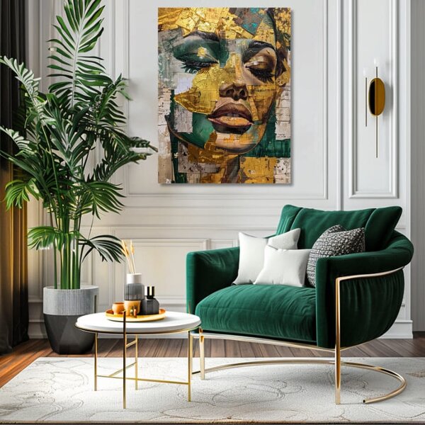Elegantní obraz ženy Smaragdový sen - 40x60 cm