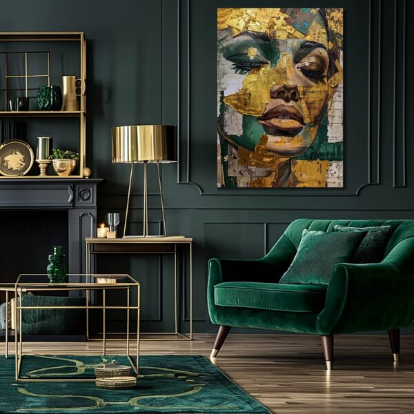 Elegantní obraz ženy Smaragdový sen - 40x60 cm