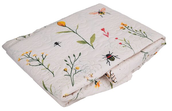 Přehoz na postel INSECTA, krémový Rozměr: 170 x 210 cm