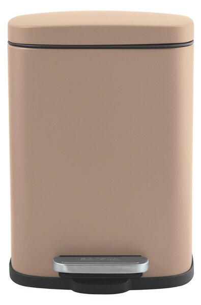 Spirella pedálový odpadkový koš AKIRA, matné cappuccino, 5 L