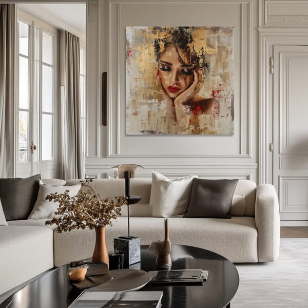 Elegantní obraz ženy The Graceful Muse - 60x60 cm