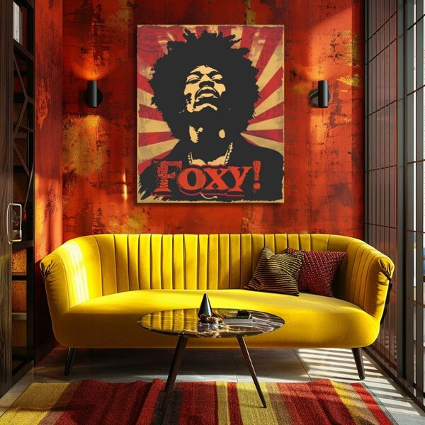 Jimi Hendrix Obraz na plátně - Legend of Sound - 60x90 cm