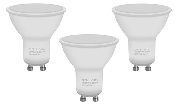 SADA 3x LED Žárovka ECOLINE GU10/6W/230V 4000K - Brilagi