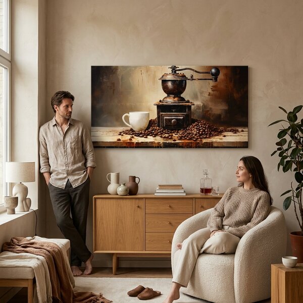 Kávové obrazy do kuchyně Čas odpočinku - 40x80 cm