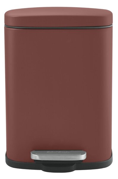 Spirella pedálový odpadkový koš AKIRA, matná burgundy, 5 L