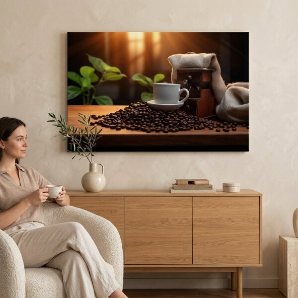 Kávové obrazy do kuchyně Elegance Espressa - 40x60 cm