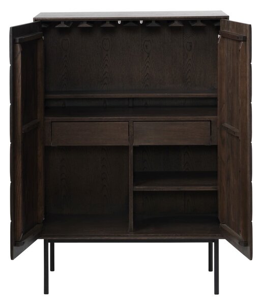 Tmavě hnědá skříňka 90x130 cm Latina – Unique Furniture
