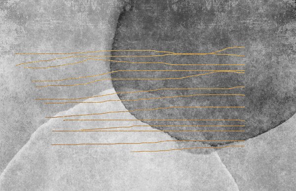 Fototapeta Šedobílá malba s oranžovými liniemi, Designové fototapety na zeď, Populární fototapety, u78579 - Tapeko.co.cz