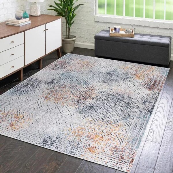 Makro Abra Moderní kusový koberec DAKOTA YE80A abstraktní krémový Rozměr: 77x148 cm