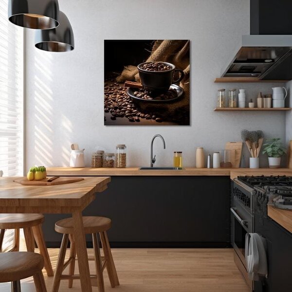 Kávové obrazy do kuchyně Coffee Fantasy - 50x50 cm