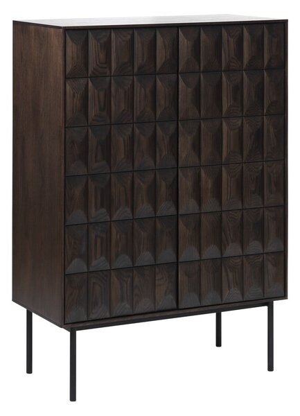 Tmavě hnědá skříňka 90x130 cm Latina – Unique Furniture