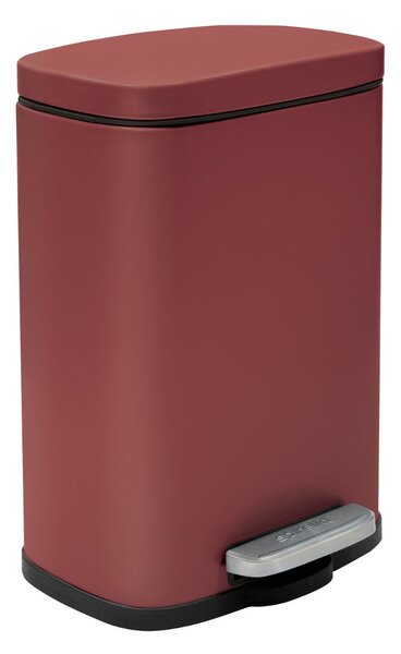Spirella pedálový odpadkový koš AKIRA, matná burgundy, 5 L
