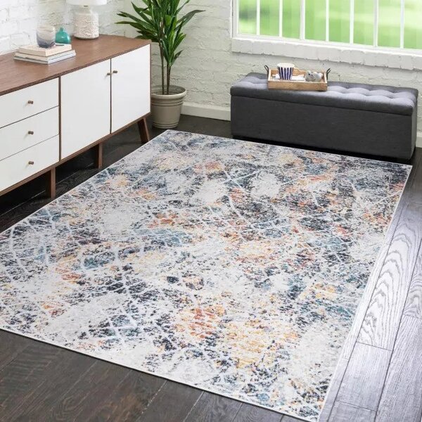 Makro Abra Moderní kusový koberec DAKOTA YE89A abstraktní krémový Rozměr: 58x99 cm
