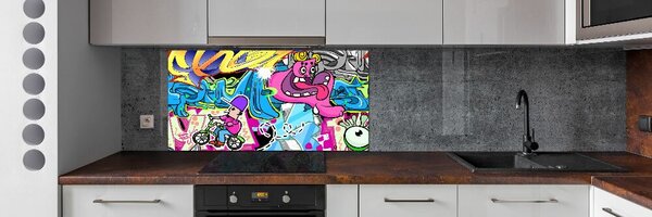 Skleněný panel do kuchynské linky Graffiti pksh-38479152