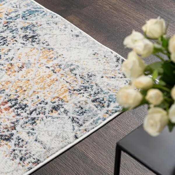 Makro Abra Moderní kusový koberec DAKOTA YE89A abstraktní krémový Rozměr: 58x99 cm