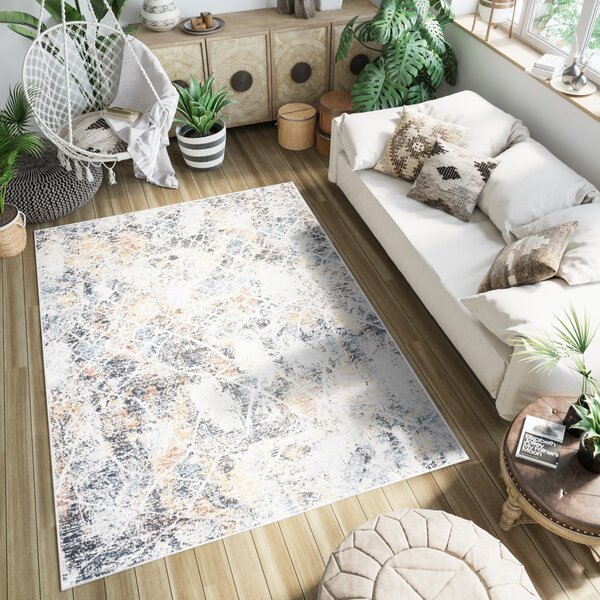 Makro Abra Moderní kusový koberec DAKOTA YE89A abstraktní krémový Rozměr: 58x99 cm