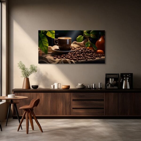 Kávové obrazy pro kuchyňské mistrovské dílo baristy - 40x80 cm