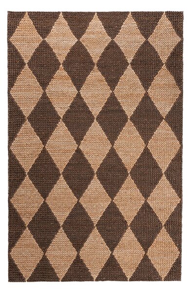 RUČNĚ TKANÝ KOBEREC, 120/170 cm tmavě hnědá Flair Rugs - Online Only koberce & rohožky, Online Only