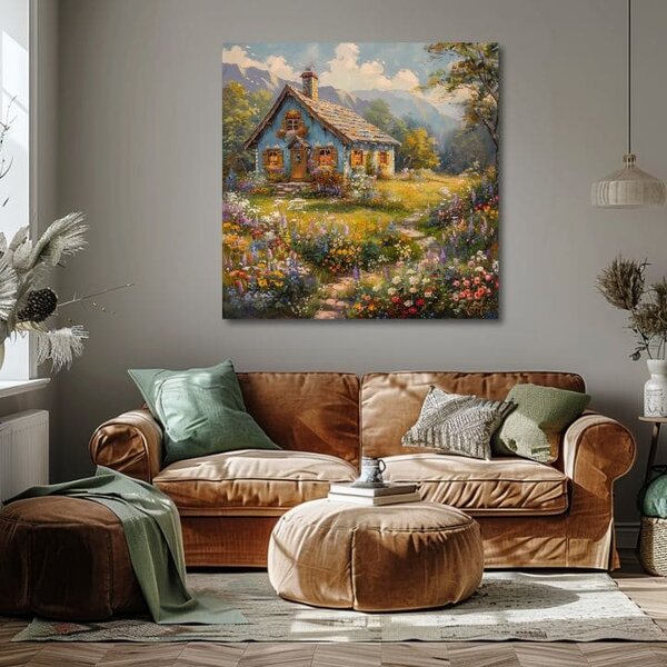 Obraz krajiny na plátně Letní úkryt - 60x60 cm