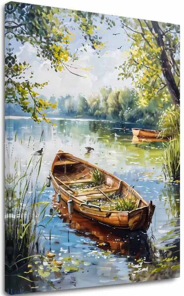 Obraz krajiny na plátně Osamělý jezdec - 40x60 cm