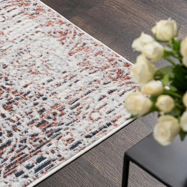Makro Abra Moderní kusový koberec DAKOTA YF88B abstraktní krémový Rozměr: 58x99 cm