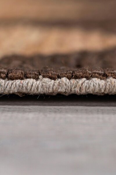 RUČNĚ TKANÝ KOBEREC, 120/170 cm tmavě hnědá Flair Rugs - Online Only koberce & rohožky, Online Only