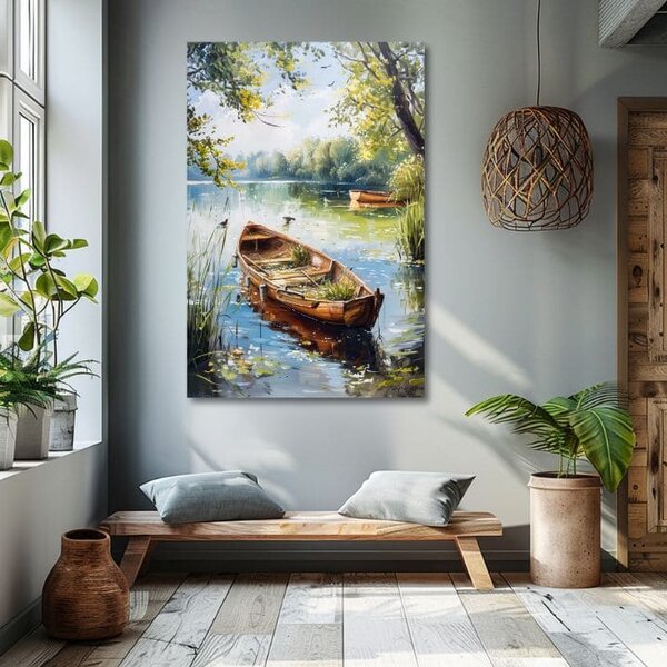 Obraz krajiny na plátně Osamělý jezdec - 40x60 cm