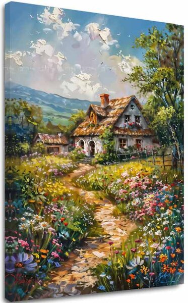 Obraz krajiny na plátně Cesta do pohádky - 40x60 cm