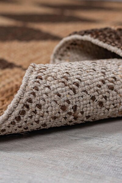 RUČNĚ TKANÝ KOBEREC, 120/170 cm tmavě hnědá Flair Rugs - Online Only koberce & rohožky, Online Only