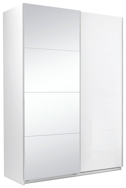 ŠATNÍ SKŘÍŇ S POSUVNÝMI DVEŘM, bílá, 150/210/62 cm MID.YOU - Šatní skříně, Online Only