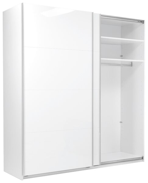 ŠATNÍ SKŘÍŇ S POSUVNÝMI DVEŘM, bílá, 200/210/62 cm MID.YOU - Šatní skříně, Online Only